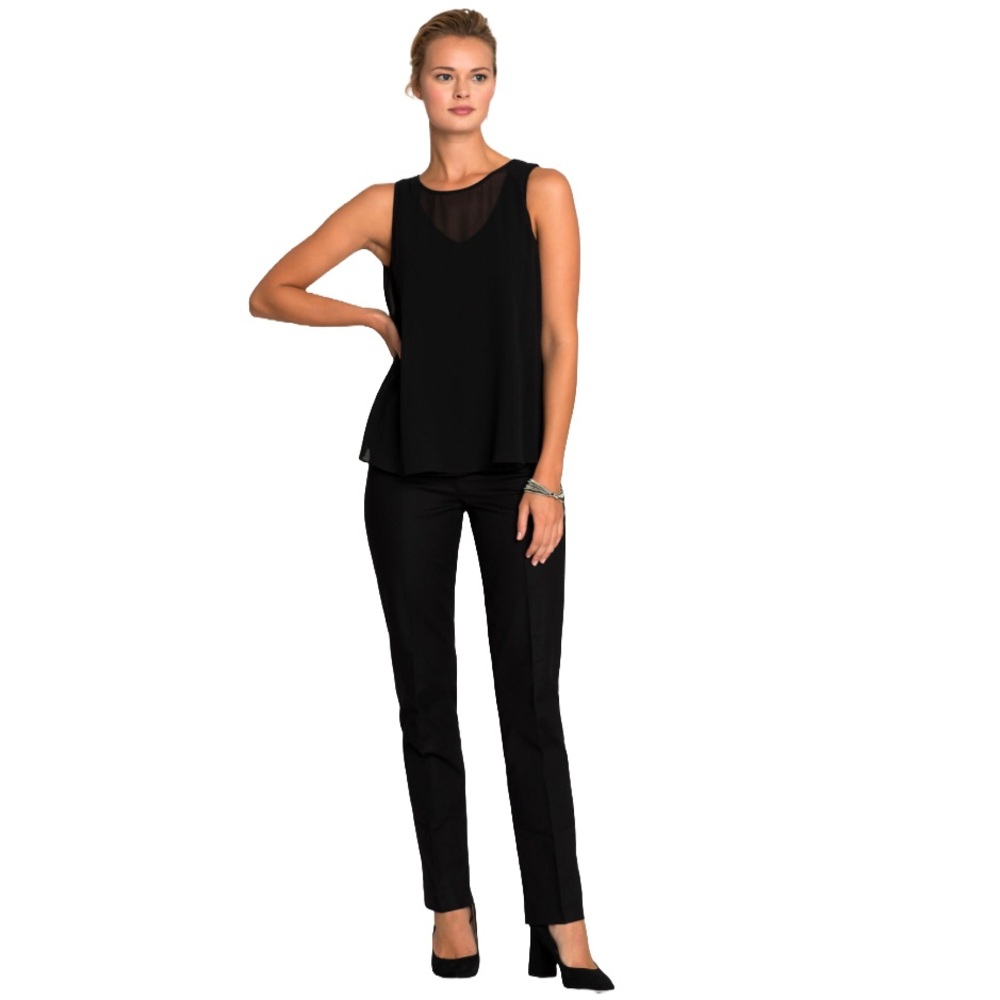 NWT 🖤 Nic+Zoe “Perfect Pant Front Zip Full” Black Onyx, Straight Leg 31”, 16W